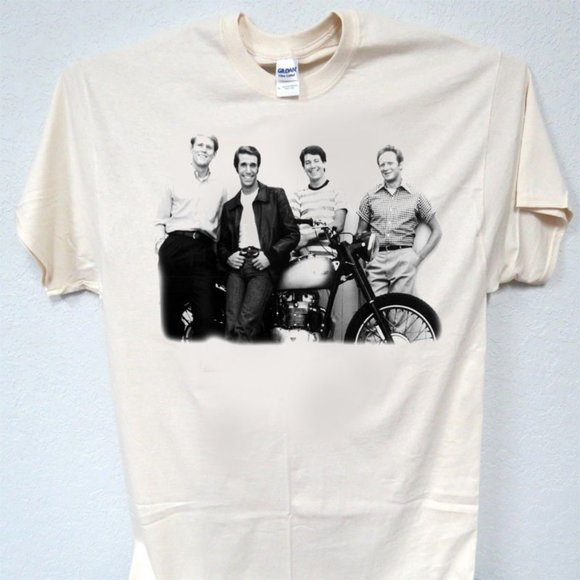 HAPPY DAYS GANG, COOL IVORY MENS T-SHIRT T-1136 - Picture 1 of 3